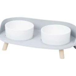 Merk Dubbele Voerbak Op Pootjes^ Dierenbenodigdheden