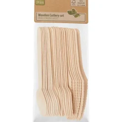 Merk Houten Bestekset^ Feestartikelen