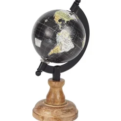 Merk Wereldbol Op Mangohouten Voet^ Woonaccessoires